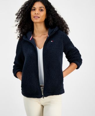 Tommy Hilfiger - Women's Zip-Front Long-Sleeve Sherpa Jacket