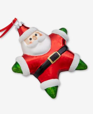 Christmas Cheer Santa Star Ornament, Macy's Exclusive