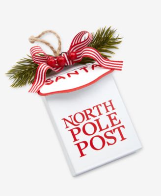 Christmas Cheer North Pole Post Ornament, Macy's Exclusive