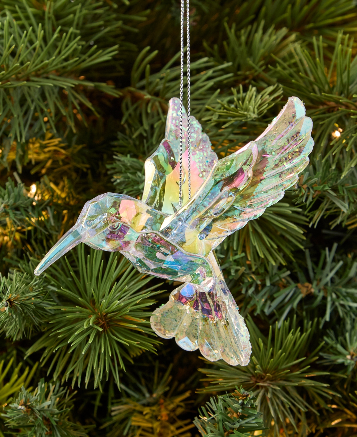 Holiday Lane Pastel Shine Iridescent Dove Ornament, Macy's Exclusive In Transparent