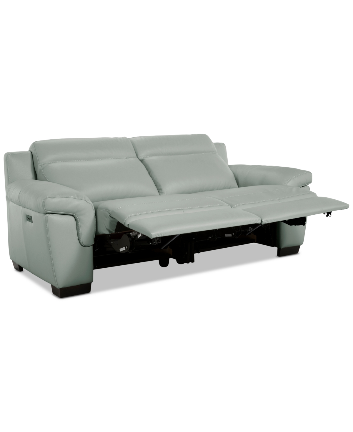 Macy's Julius Ii 2-pc. Leather Sofa With 2 Power Recliners, Exclusively At  In Gray