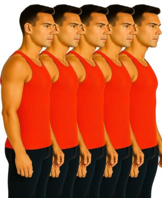 Men's 5-Pack Heavyweight Ribbed Tank Top