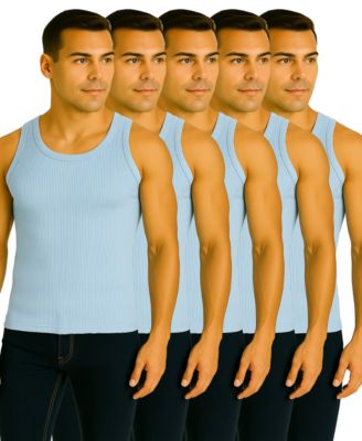 Men's 5-Pack Heavyweight Ribbed Tank Top