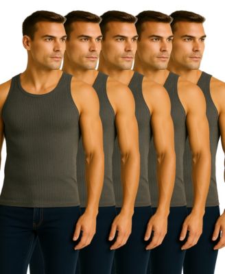 Men's 5-Pack Heavyweight Ribbed Tank Top