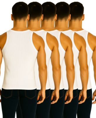 Men's 5-Pack Heavyweight Ribbed Tank Top
