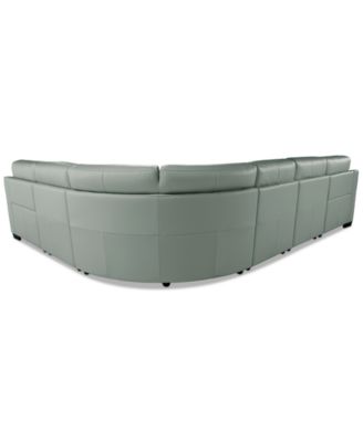 Julius II 6-Pc. Leather L Sectional with 2 Power Recliners, Macy's Exclusive
