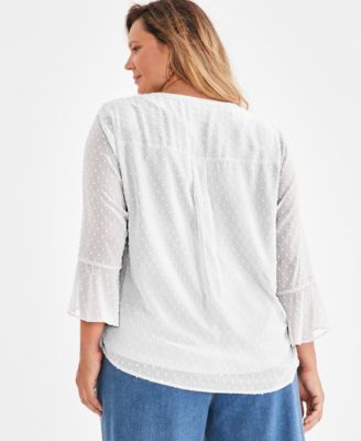 Style & Co Plus Size Pintuck Blouse, Exclusively at Macy's - Macy's