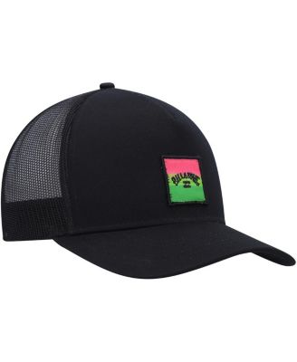 Men's Black Stacked Trucker Snapback Hat