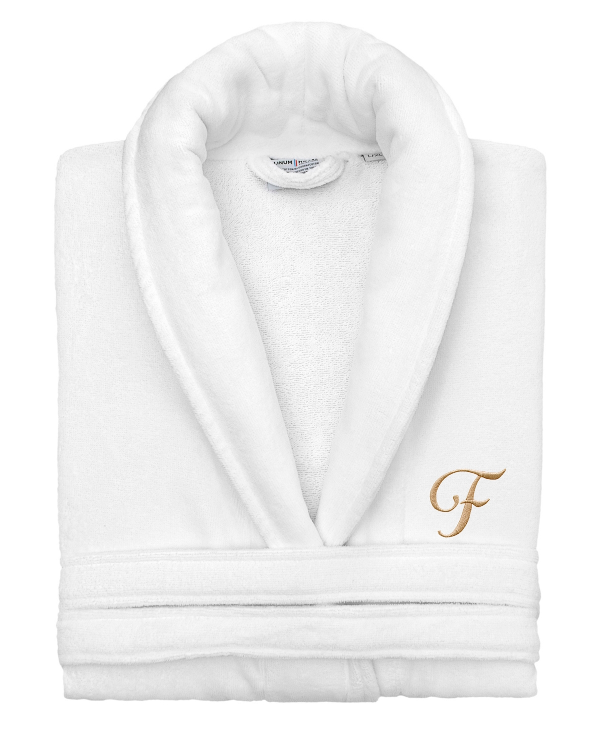 Turkish Personalized Unisex Anovia Velour Cotton Bathrobe - White Z