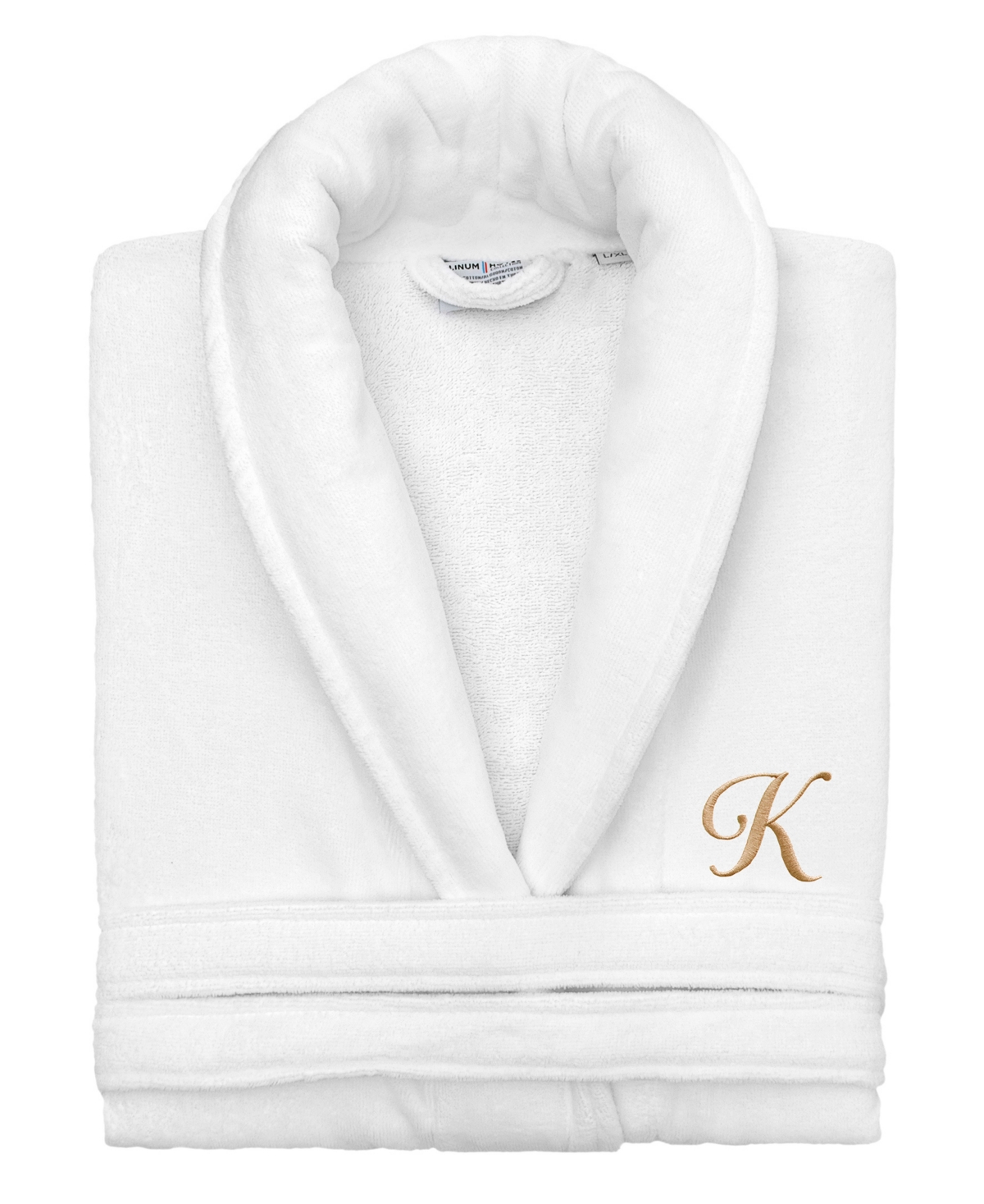 Turkish Personalized Unisex Anovia Velour Cotton Bathrobe - White Z