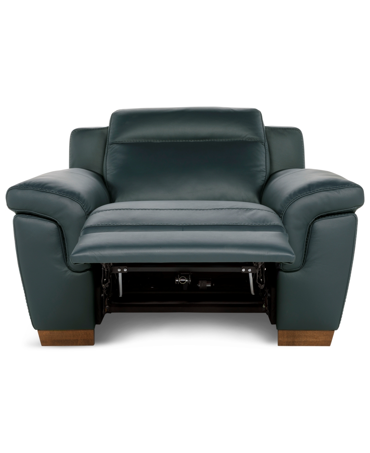 Macy's Julius Ii Leather Power Recliner, Exclusively At  In Blue
