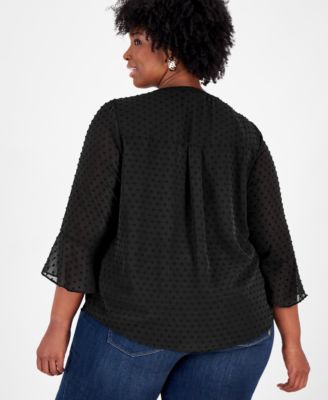 Plus Size Pintuck Blouse, Created for Macy's
