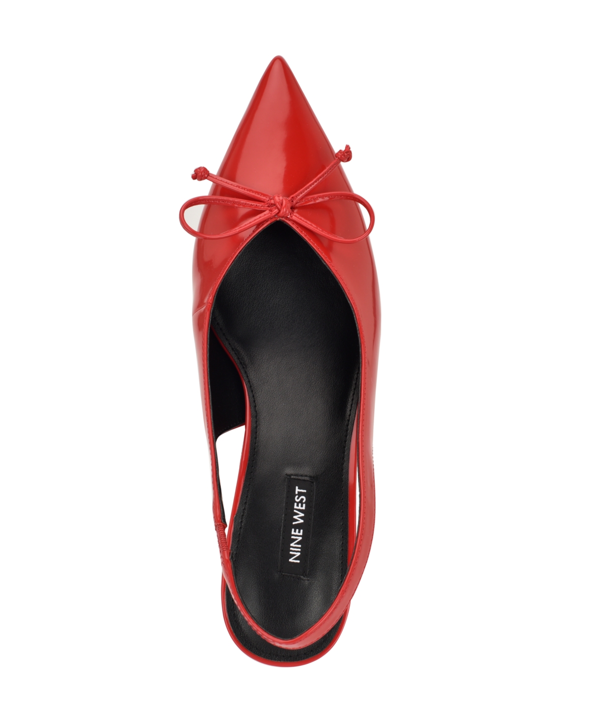Nine West Evaa Slingback Pointed Toe Kitten Heel Pump In Red