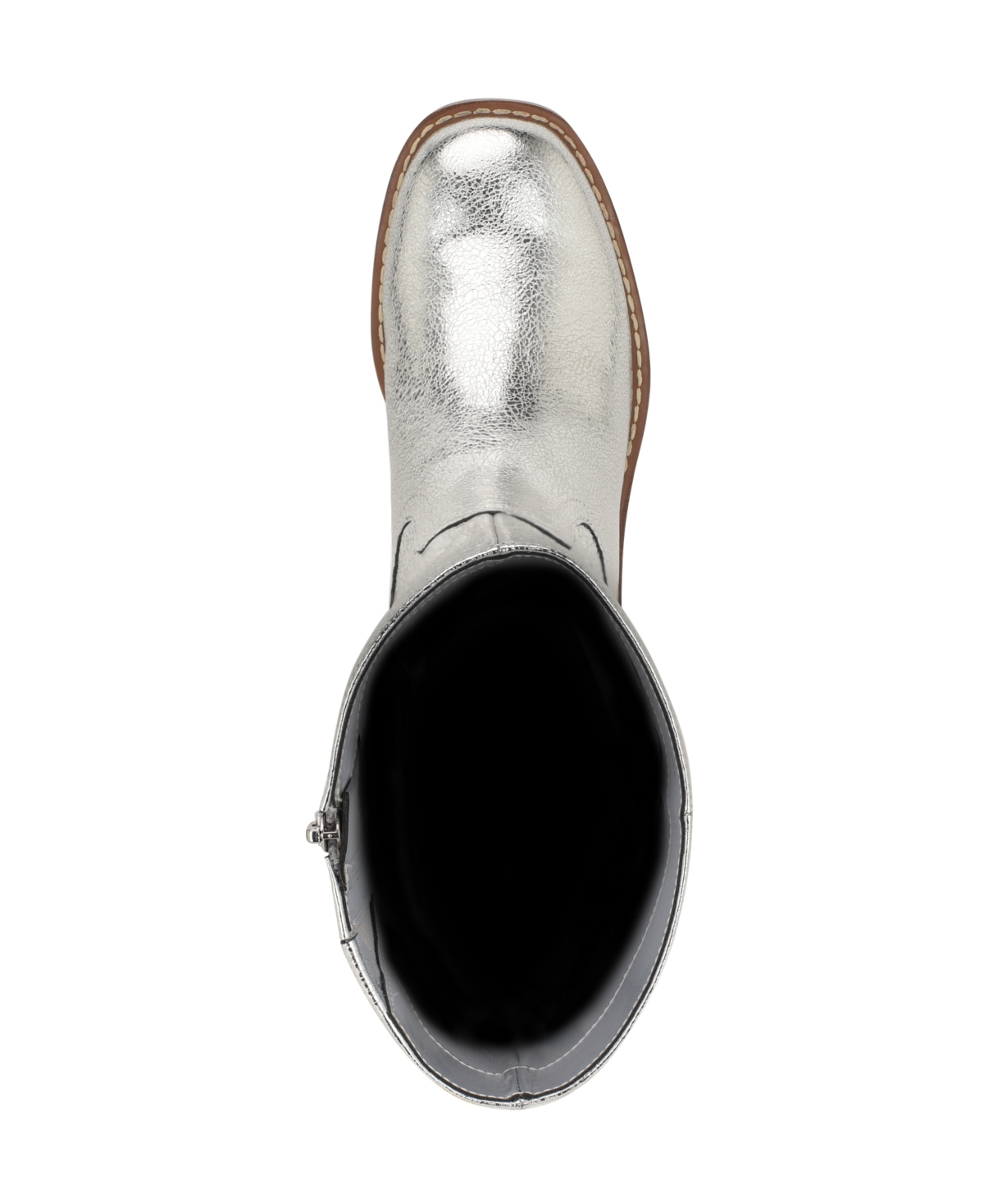 Nine West Broklyn Block Heel Boot In Silver