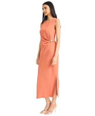 Women's Sleeveless Sheath Midi Dress