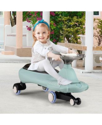 Wiggle Car with Hauling Rope Ride on Toy with Under-Seat Storage & Swing Car