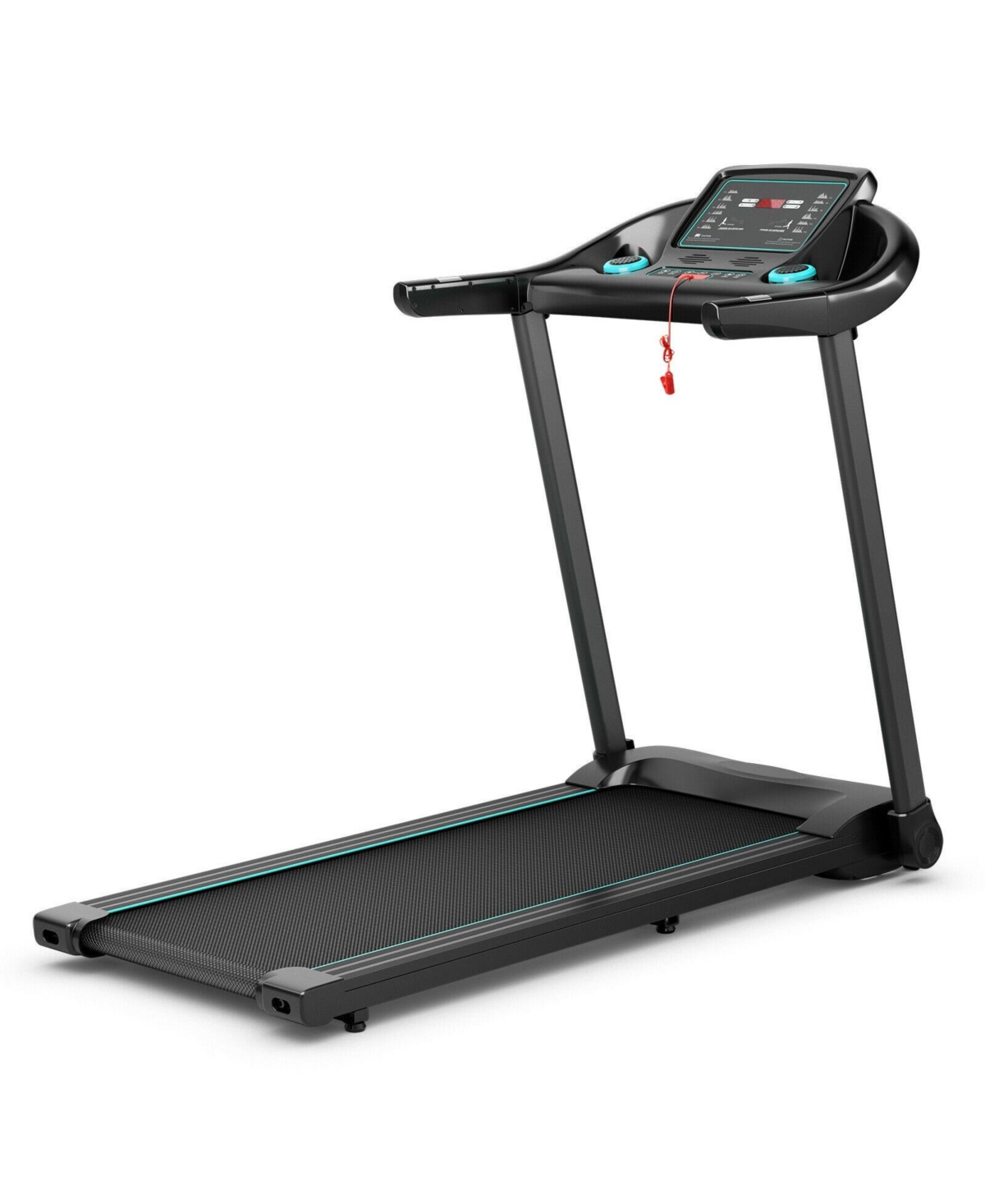 2.25HP Electric Running Machine Treadmill with Speaker and App Control - Black