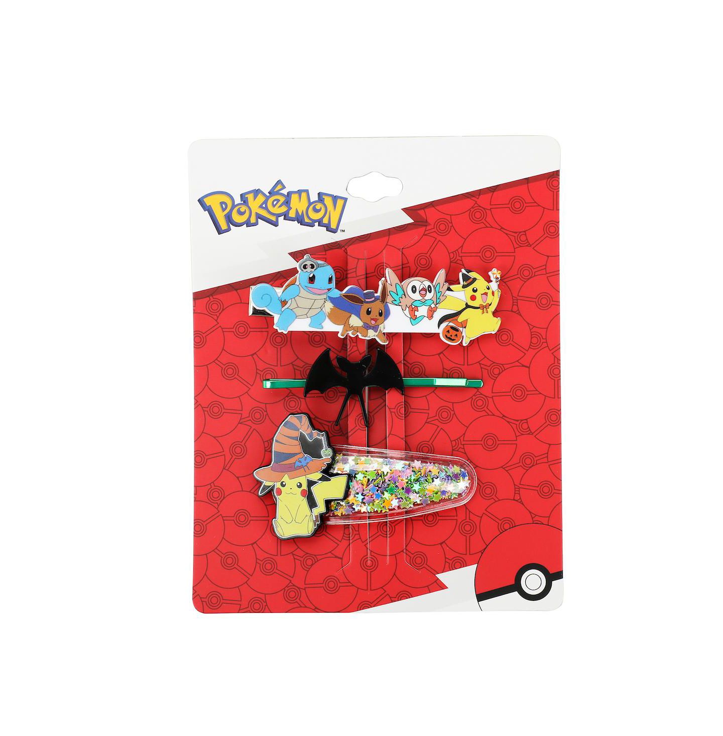 Детские аксессуары для волос Pokemon Halloween 3-Piece Hair Clips Set, цвет: Pok 3-Piece Halloween — фото 5