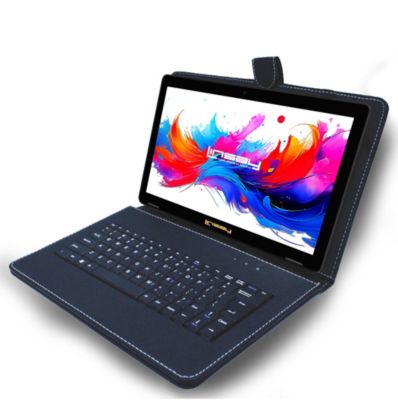 10.1" Octa Core 256GB Storage Android 15 Tablet with Black Keyboard