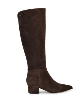 Women's Morgin Pointy Toe Block Heel Knee High Boots