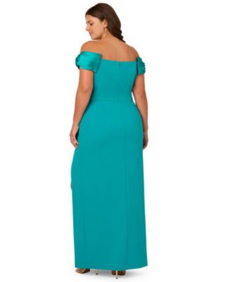 Plus Size Off-The-Shoulder Column Gown