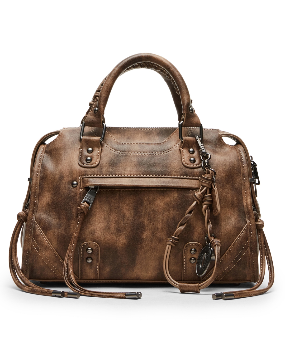 Briggs City Zipper Satchel Bag - Pecan