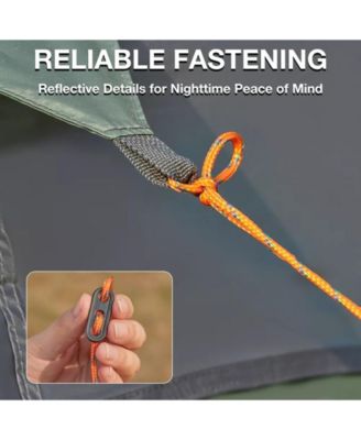 5-6 Person Family Camping Tent, Waterproof 2-Room Dome Tent with Divider Curtain, Panoramic Windows & Carry Bag