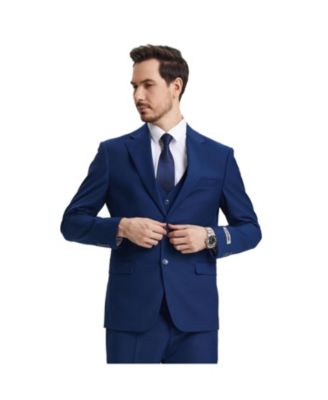 Men's Hybrid-Fit 3pc Notch Lapel Suit Set, Jacket Vest and Pants