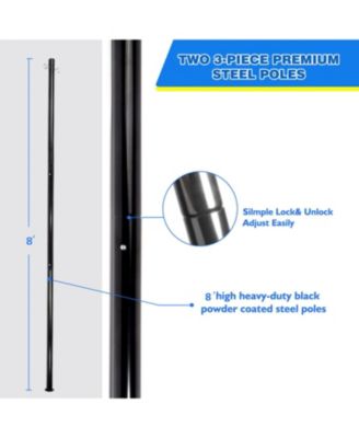 Volleyball and Badminton Combo Set with Net,4 Rackets,3 Birds, PU Volleyball and Carrying Bag (Recreational)