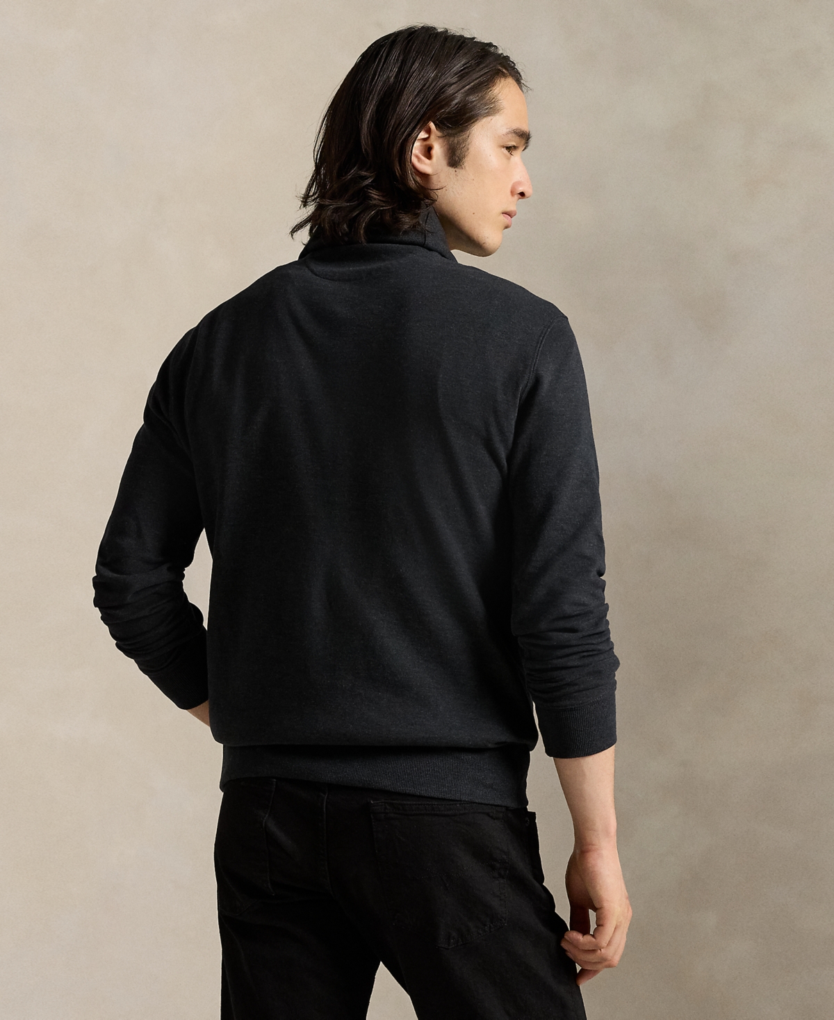Polo Ralph Lauren Men's Luxury Jersey Shawl-collar Pullover In Black