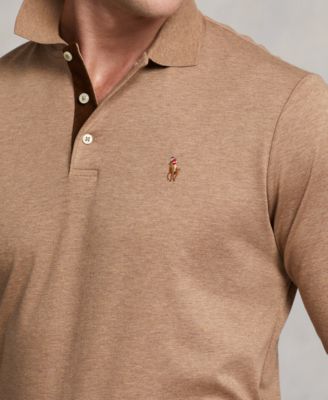 Men's Classic-Fit Long Sleeve Soft Cotton Polo Shirt