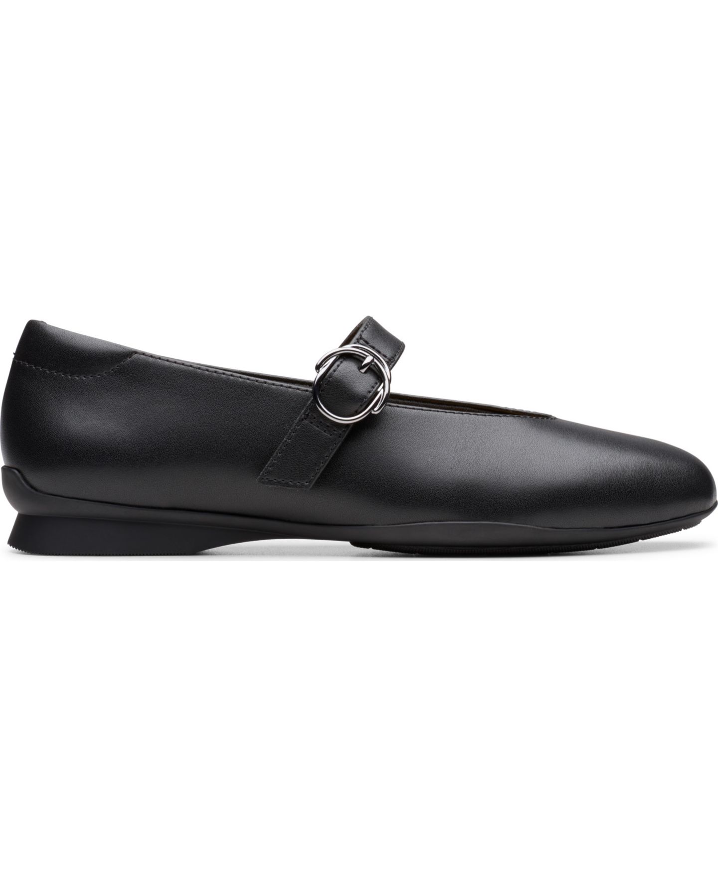 Женские туфли Мэри Джейн Clarks Jazmynn Iris с квадратным носом, цвет: Чёрный кожаный — фото 2