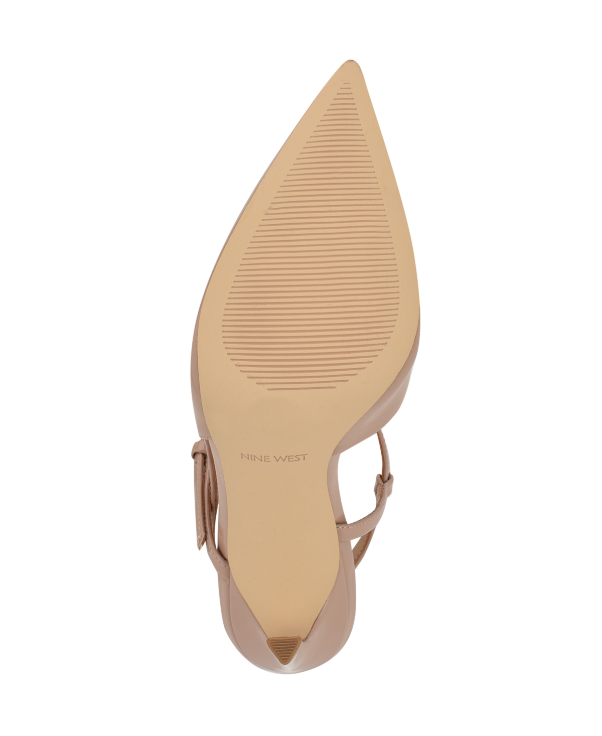 Nine West Franka Ankle Strap Pointed Toe Pump In Brown