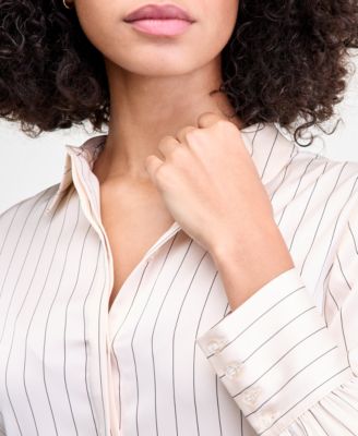 Women's Satin Pinstripe Top