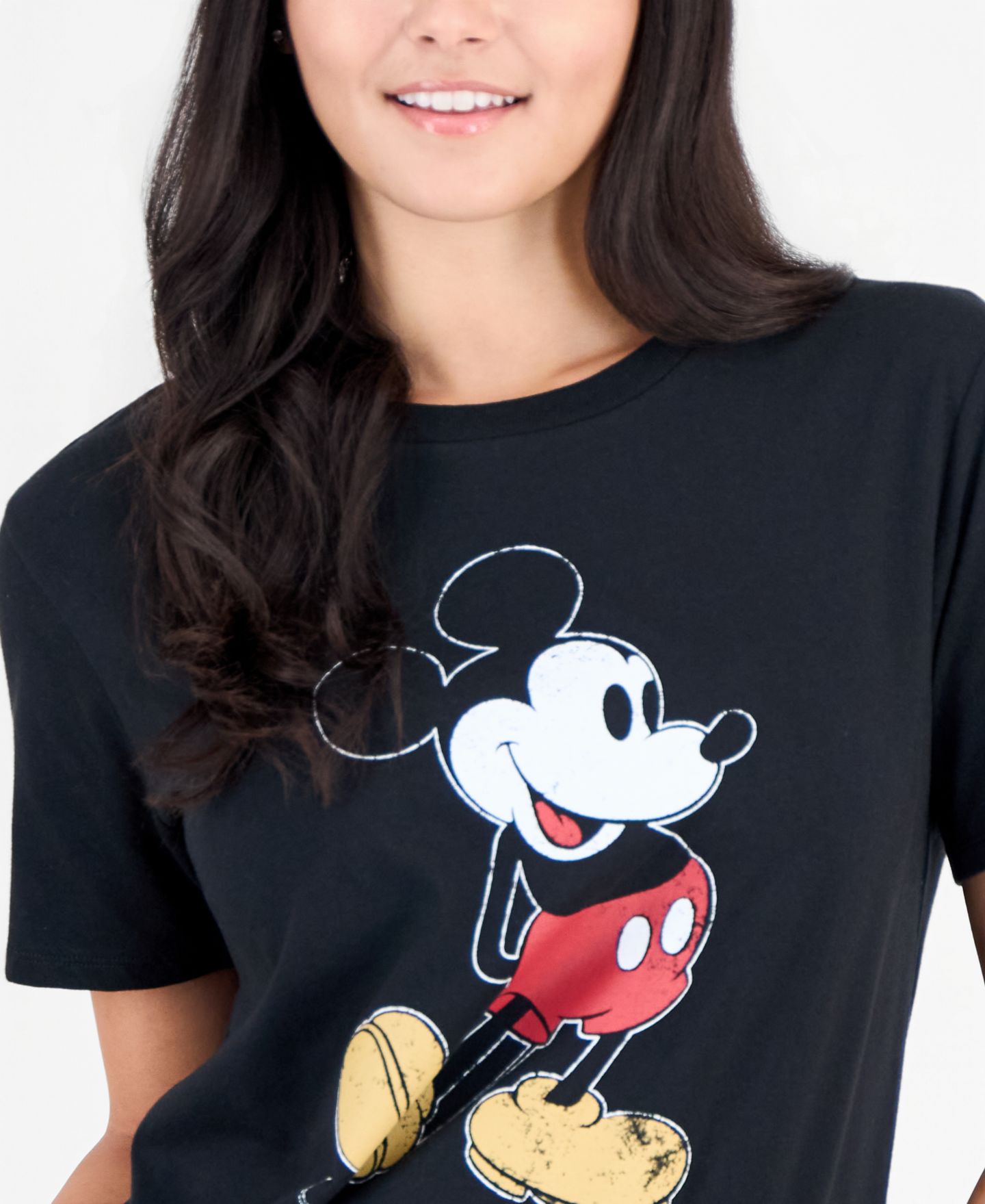 Женская футболка Disney Juniors' Mickey Graphic, цвет: Чёрный — фото 4