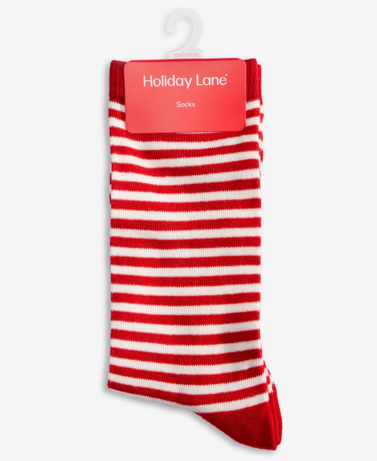 Holiday Lane Women's Striped Socks 10021312700, Macy's Exclusive In Red