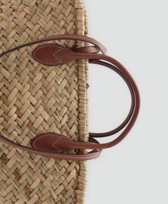 Women's Large Double-Handle Natural Fiber Basket Bag