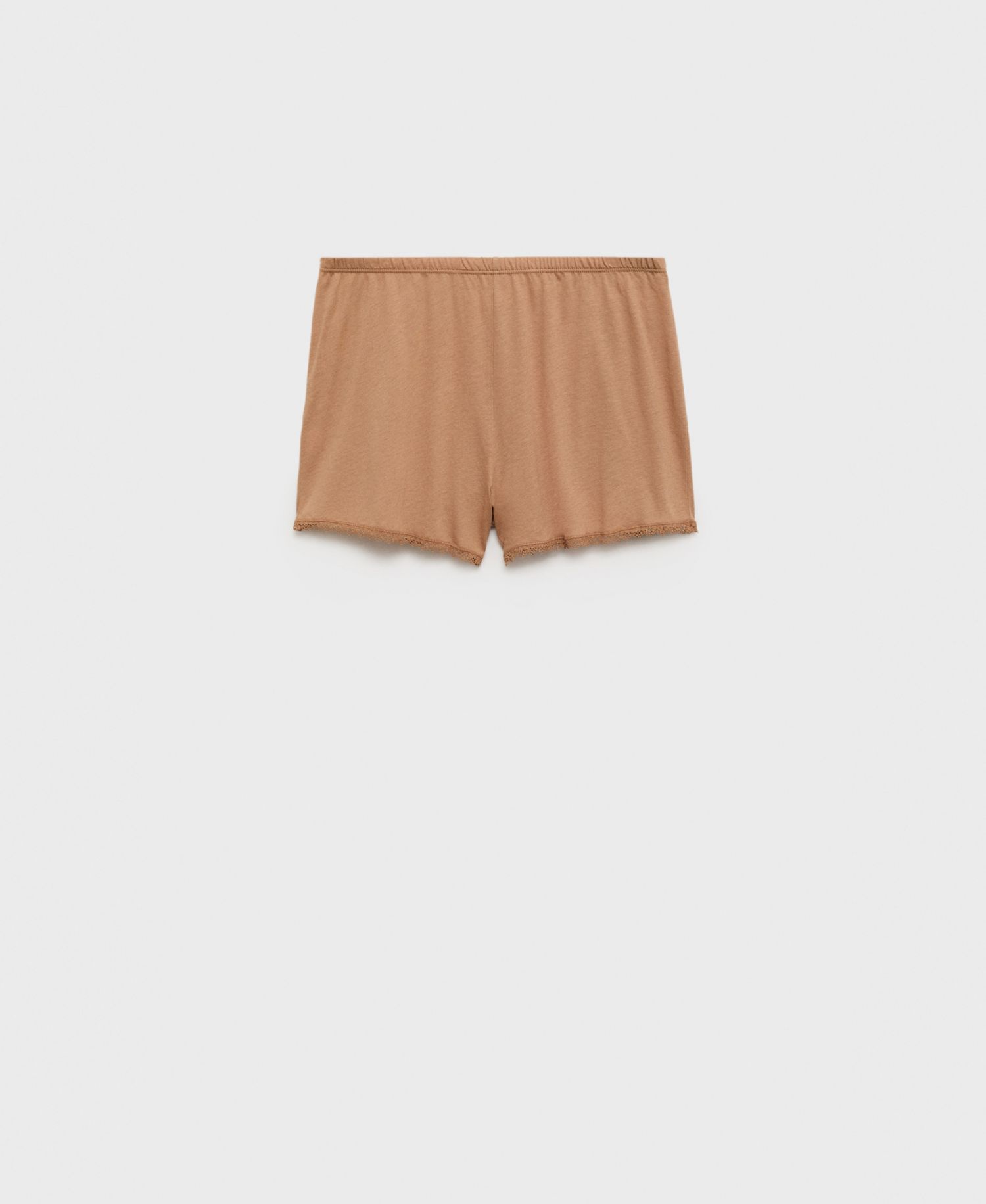 Women's Lace Contrast Cotton Pajama Shorts
