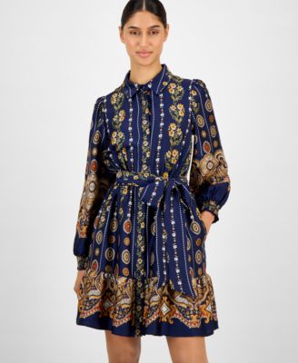 Petite Collared Shirt Dress