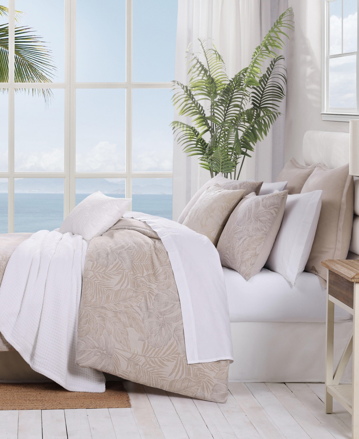 Tommy Bahama Jungle Palms Cotton 3-Pc. Duvet Cover Set