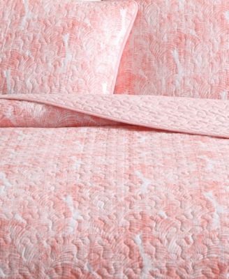 Tommy Bahama Distressed Water Leaves Cotton Reversible 2-Pc. Quilt Set, Twin