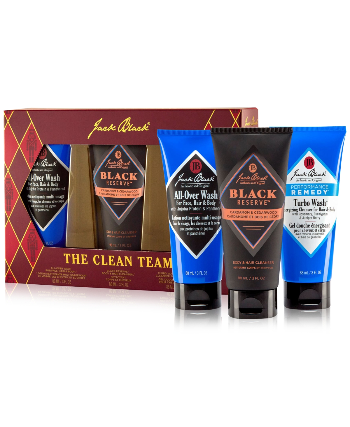 Jack Black 3-pc. The Clean Team Set In Transparent