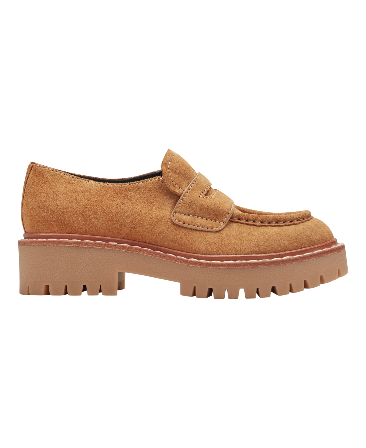 Marc Fisher Ltd Women's Norton Lug Sole Casual Slip-on Loafers In Brown