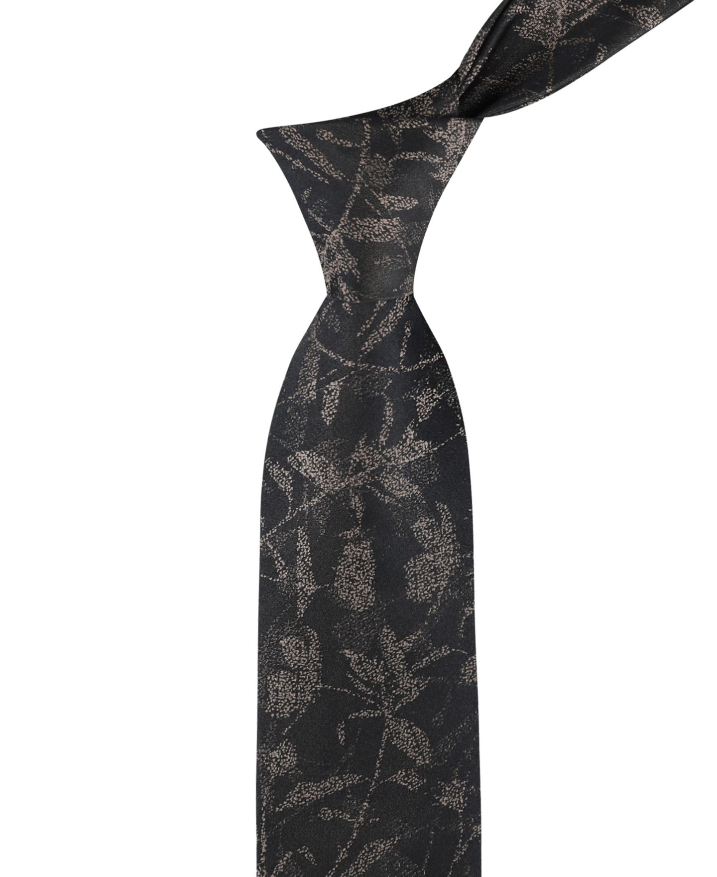 Мужские галстуки Calvin Klein Camila Floral Classic Tie, цвет: Чёрный серо-коричневый — фото 5
