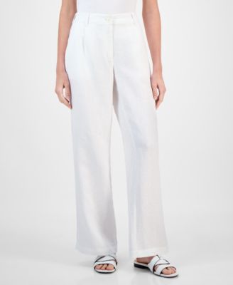 Women's Wide-Leg 100% Linen Pants, Macy's Exclusive 