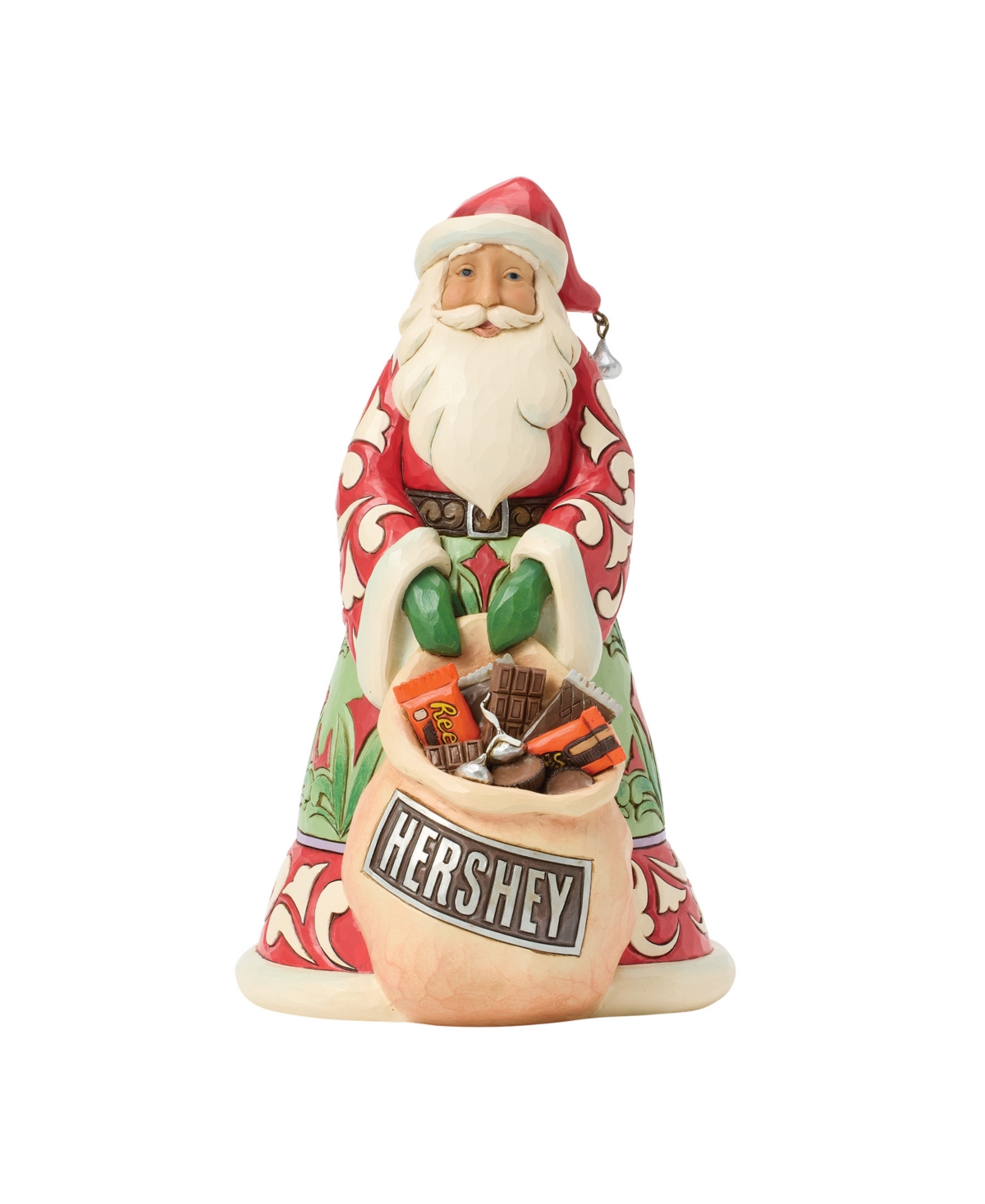 Jim Shore Hershey Santa With Bag Of Candy In Multi