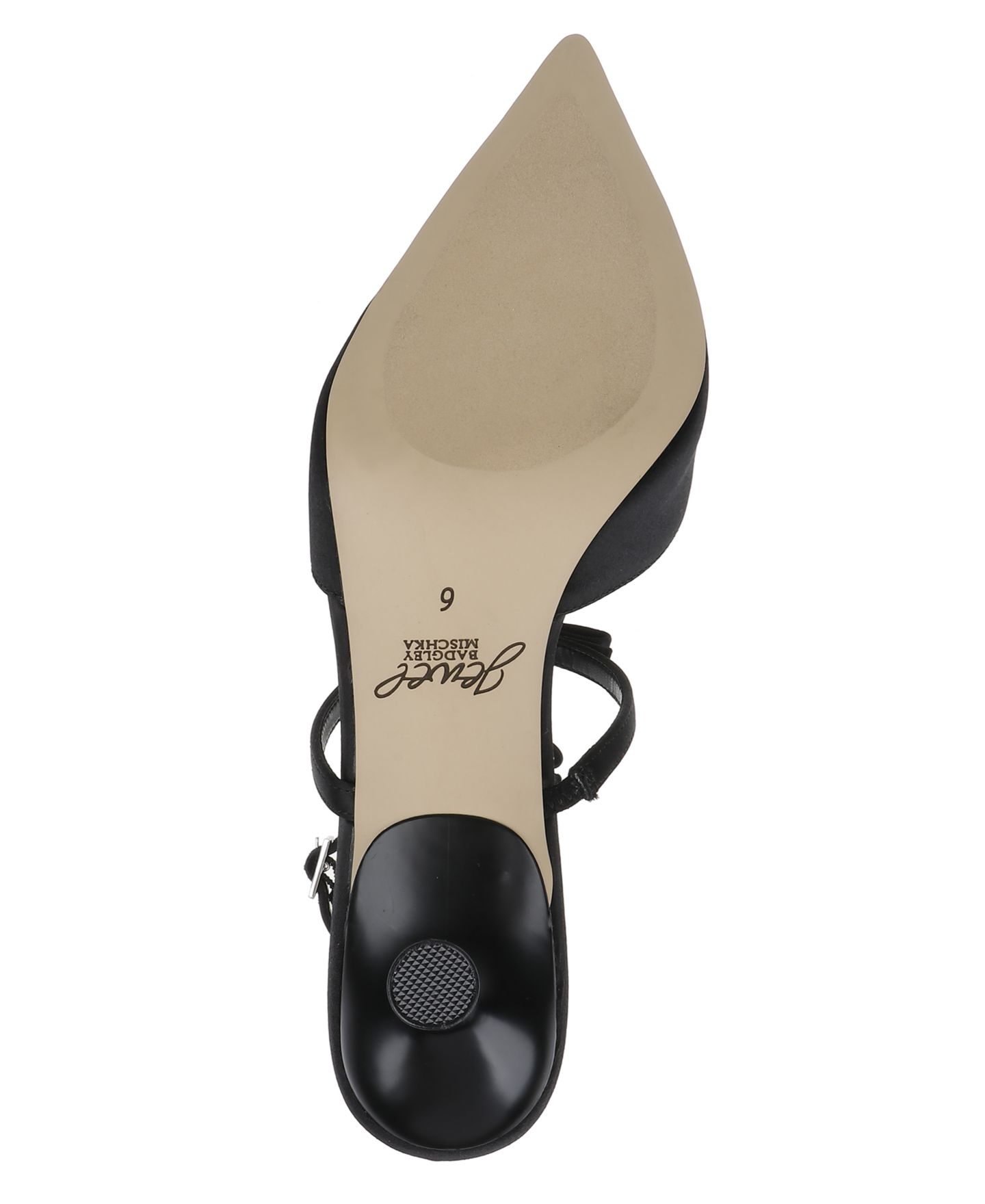 Женские туфли Jewel Badgley Mischka Elisabetta Bow Pointed Toe Pumps, цвет: Чёрный атласный — фото 5