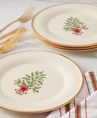 Holiday Tree Accent Plates, Set of 4