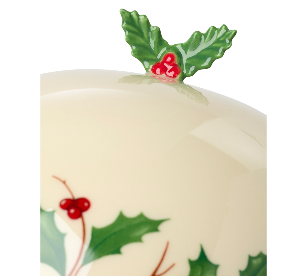 Lenox Holiday Small Covered Dish In Green