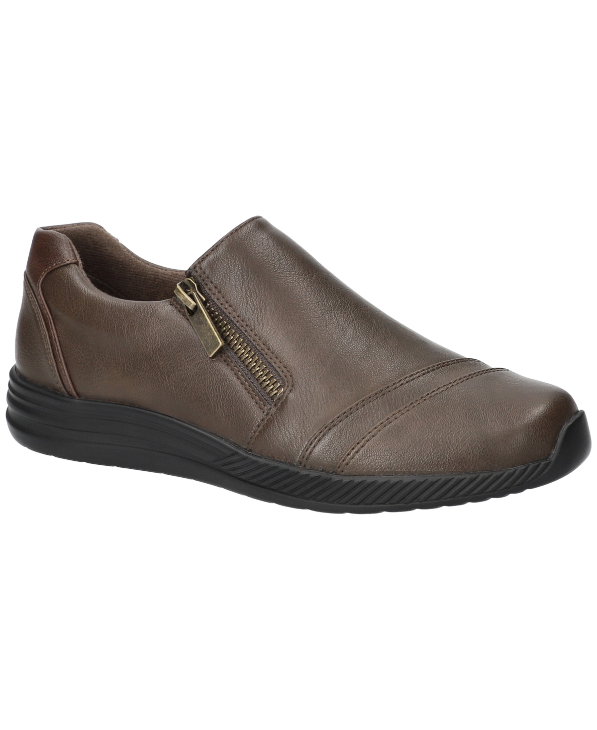 Easy Street Karol Zip Sneaker In Brown